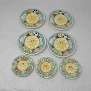 Mercuries 1994 Country Farm 3 Saucers & 4 Snack Plates